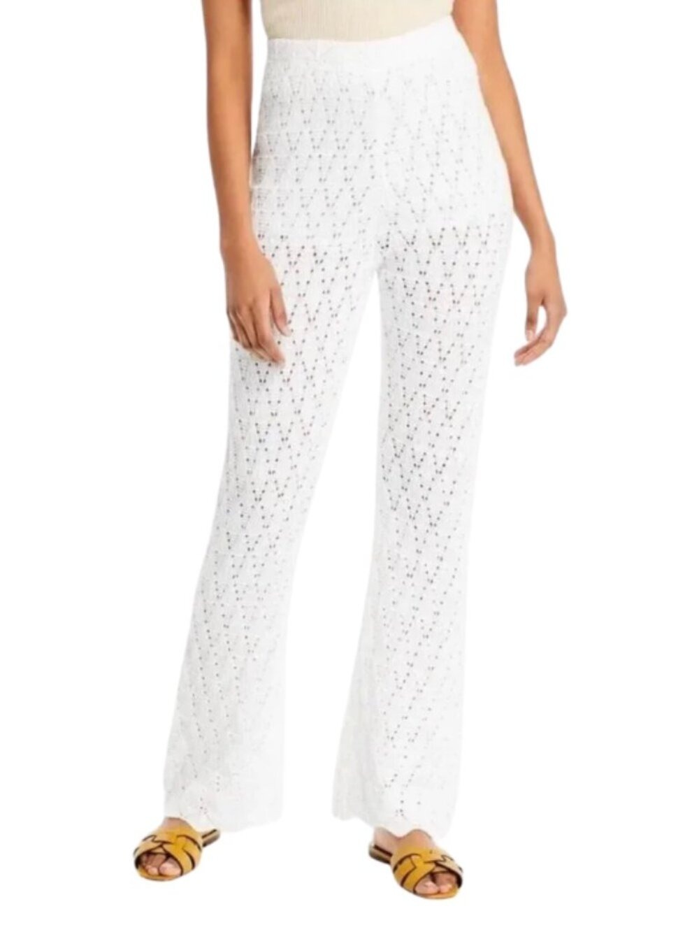 Wayf Pointelle Flare Pant